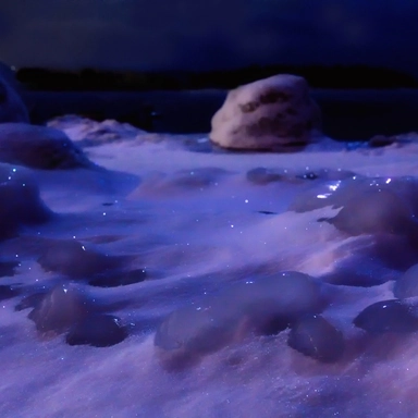 Glowing Ice Chunks