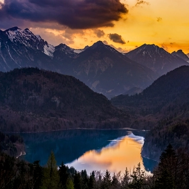 Mountains and Lake